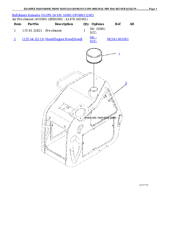 Protected: D51PX-24 S/N 10001-UP Partsbook