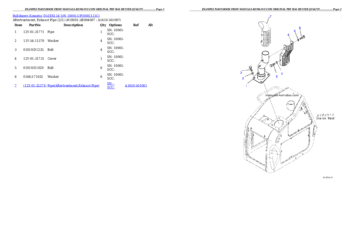 Protected: D51EXI-24 S/N 10001-UP Partsbook