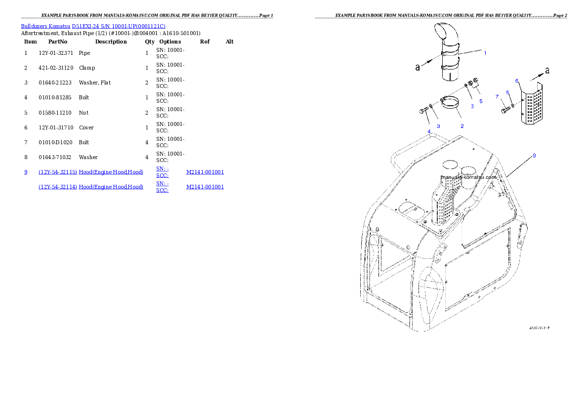 Protected: D51EXI-24 S/N 10001-UP Partsbook