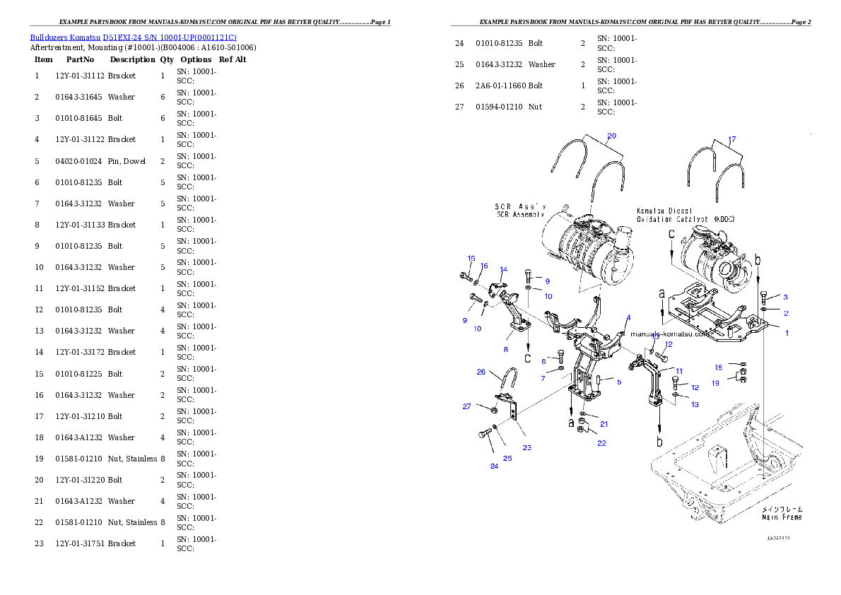Protected: D51EXI-24 S/N 10001-UP Partsbook
