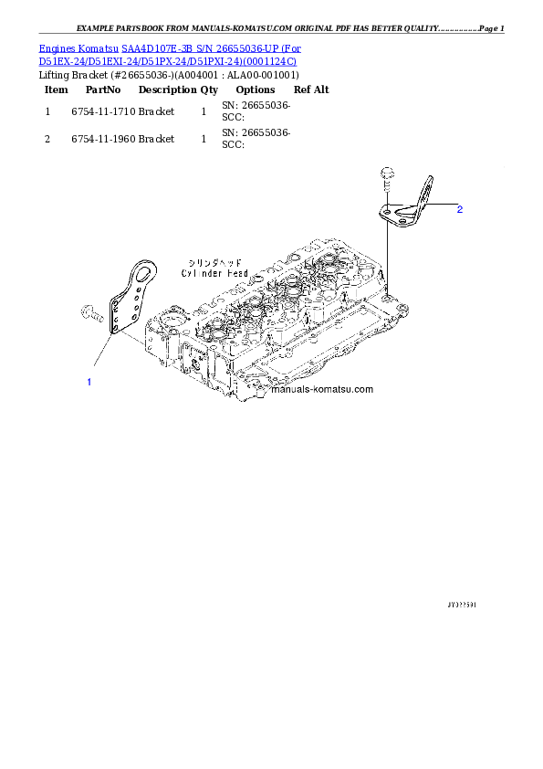 Protected: SAA4D107E-3B S/N 26655036-UP (For D51EX-24/D51EXI-24/D51PX-24/D51PXI-24) Partsbook