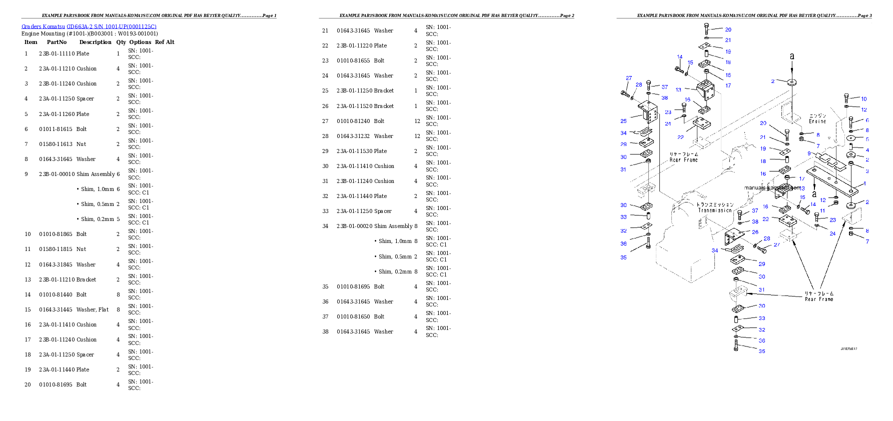 Protected: GD663A-2 S/N 1001-UP (PRE-CLEANER SPECIFICATION) Partsbook