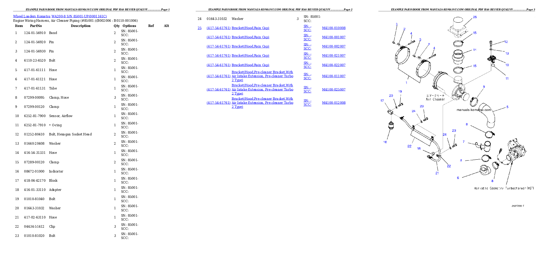 Protected: WA200-8 S/N 85001-UP Partsbook