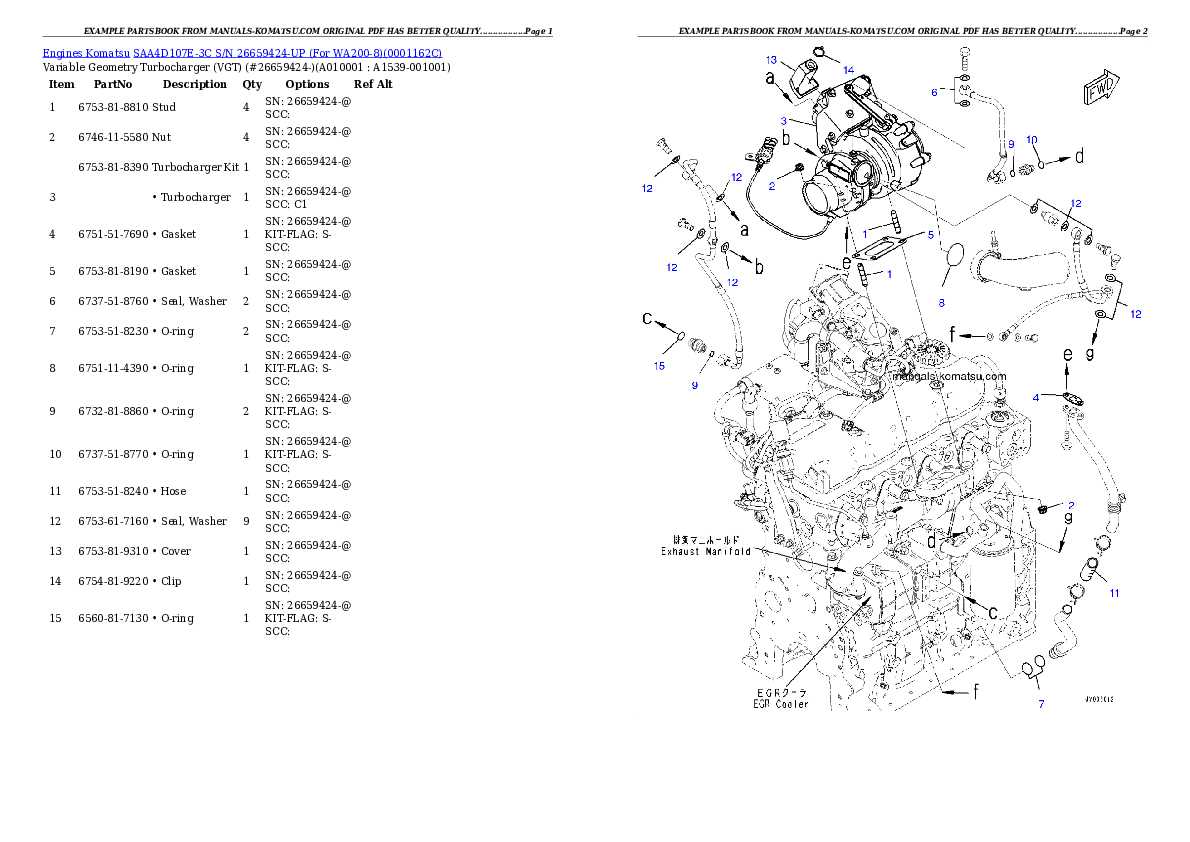 Protected: SAA4D107E-3C S/N 26659424-UP (For WA200-8) Partsbook