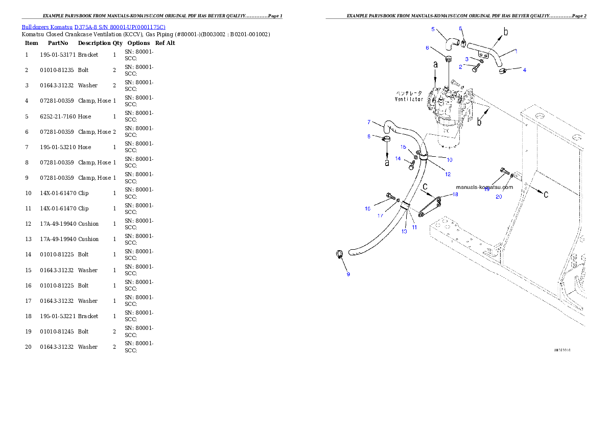 Protected: D375A-8 S/N 80001-UP Partsbook