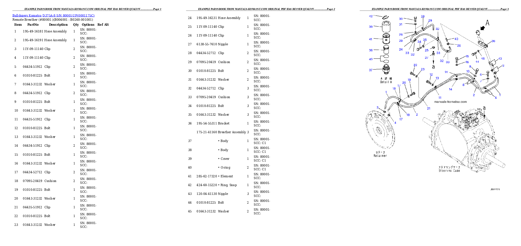 Protected: D375A-8 S/N 80001-UP Partsbook