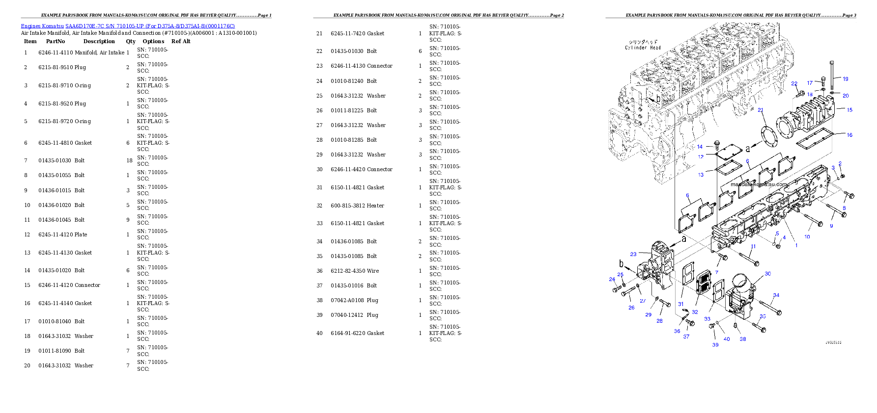 Protected: SAA6D170E-7C S/N 710105-UP (For D375A-8/D375AI-8) Partsbook