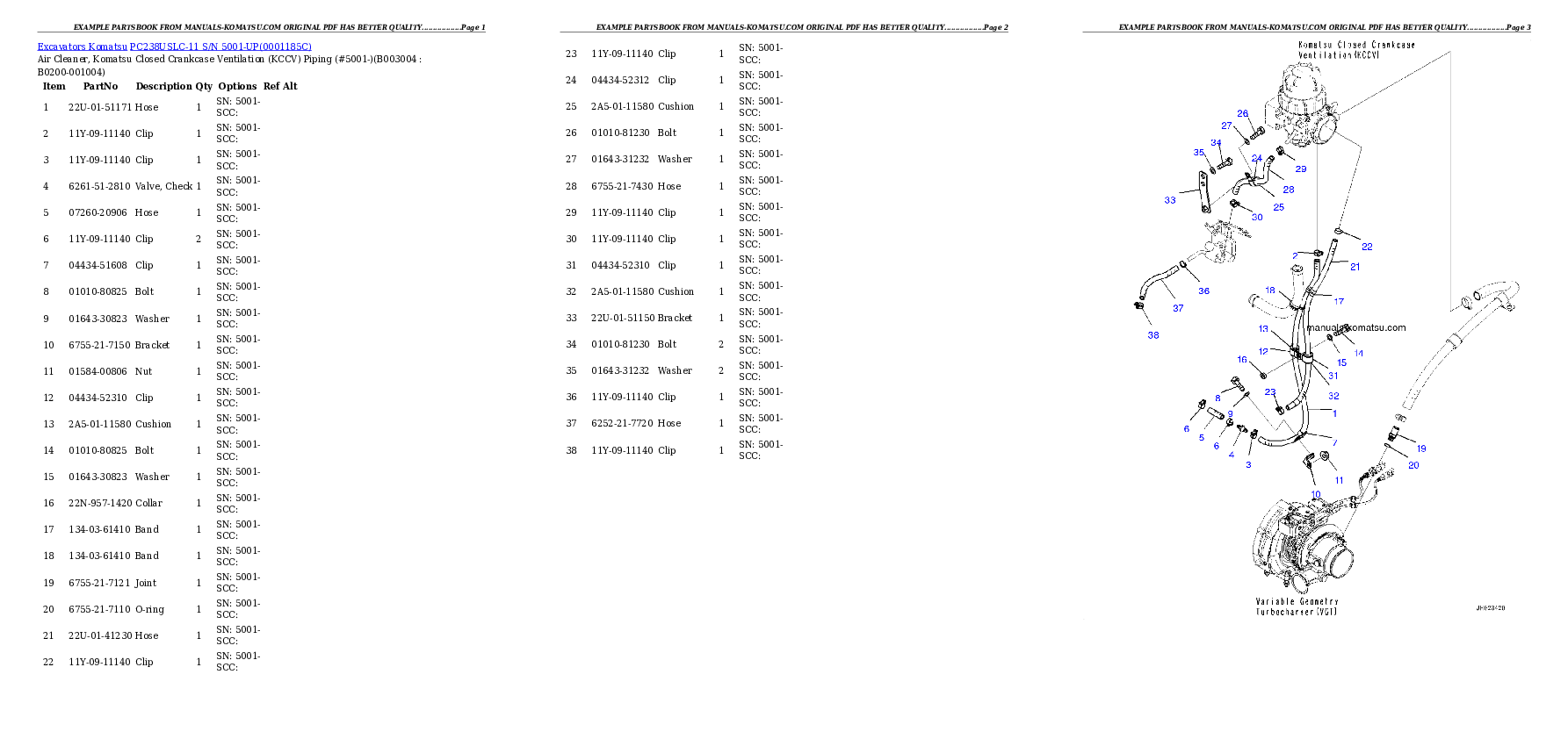 Protected: PC238USLC-11 S/N 5001-UP Partsbook