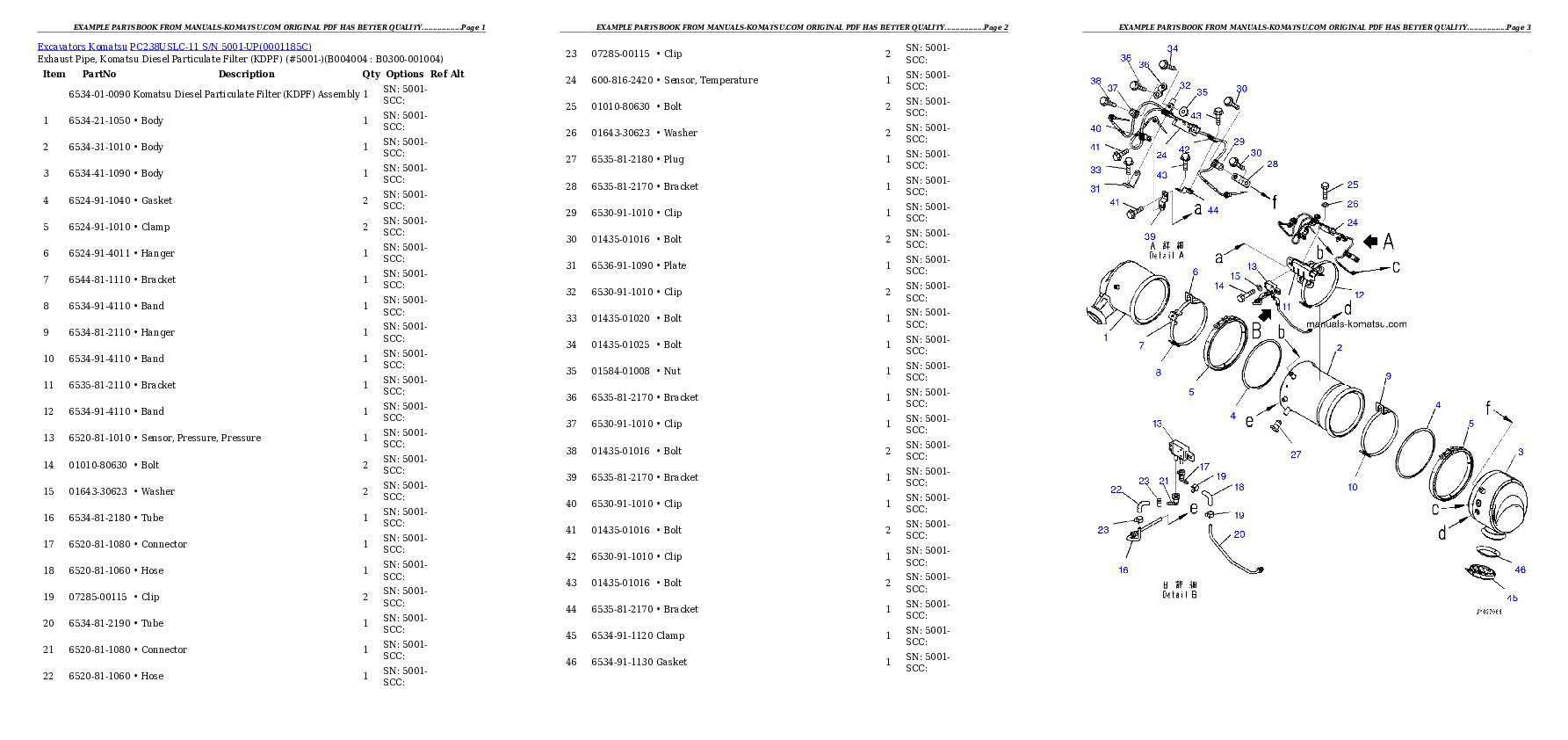 Protected: PC238USLC-11 S/N 5001-UP Partsbook