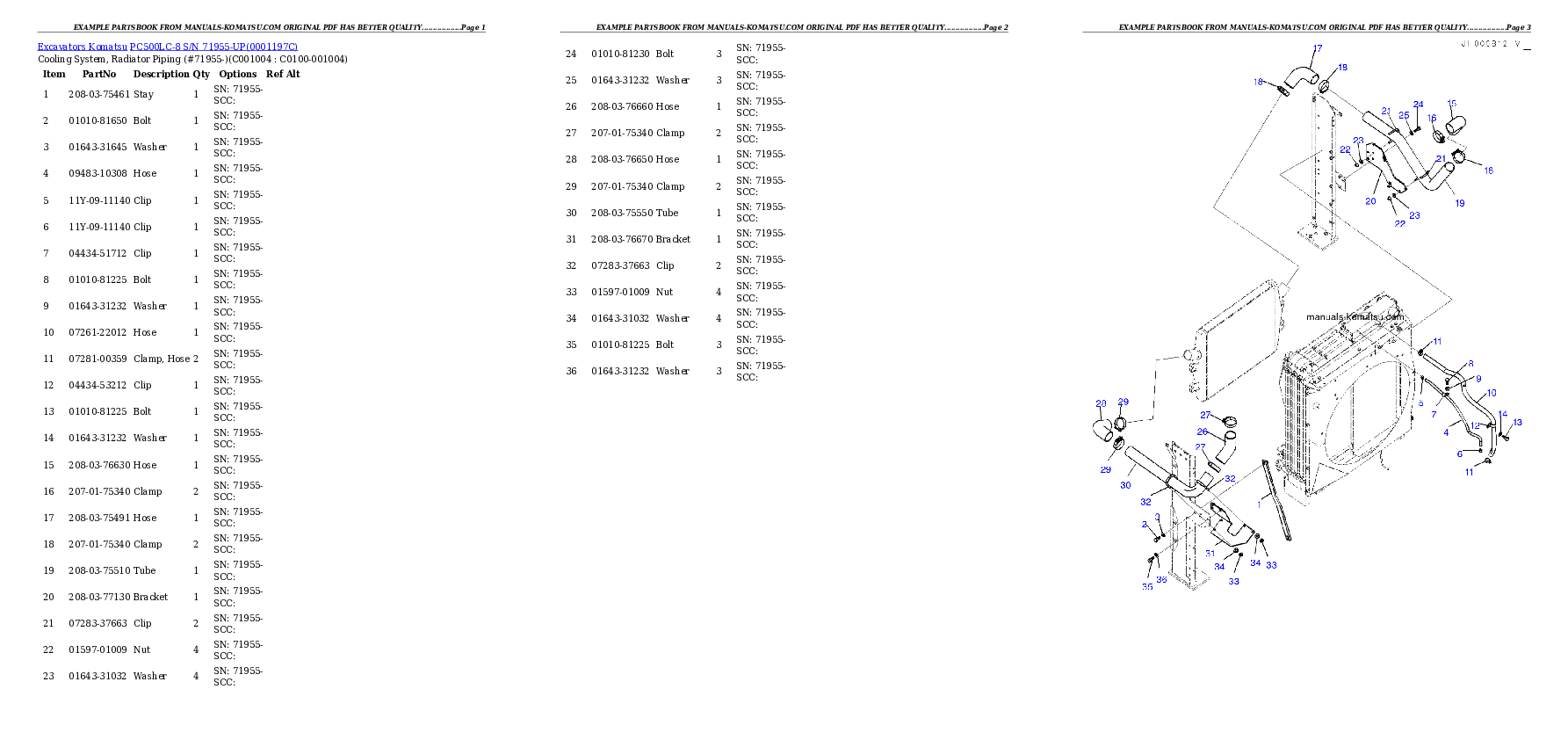 Protected: PC500LC-8 S/N 71955-UP Partsbook