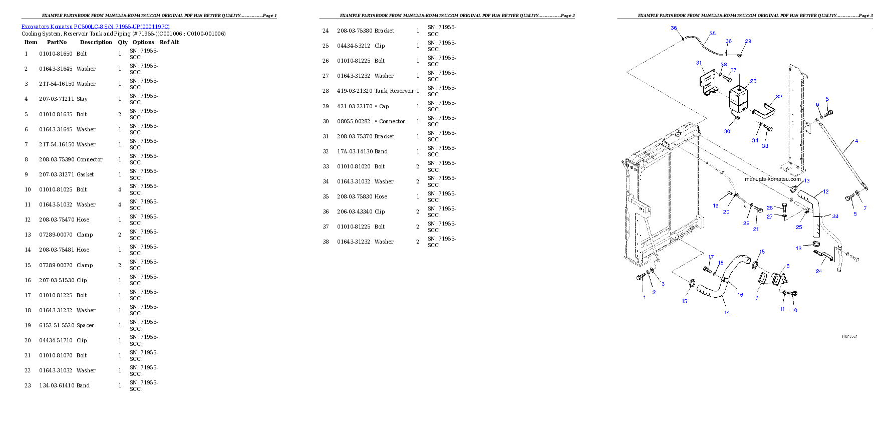 Protected: PC500LC-8 S/N 71955-UP Partsbook