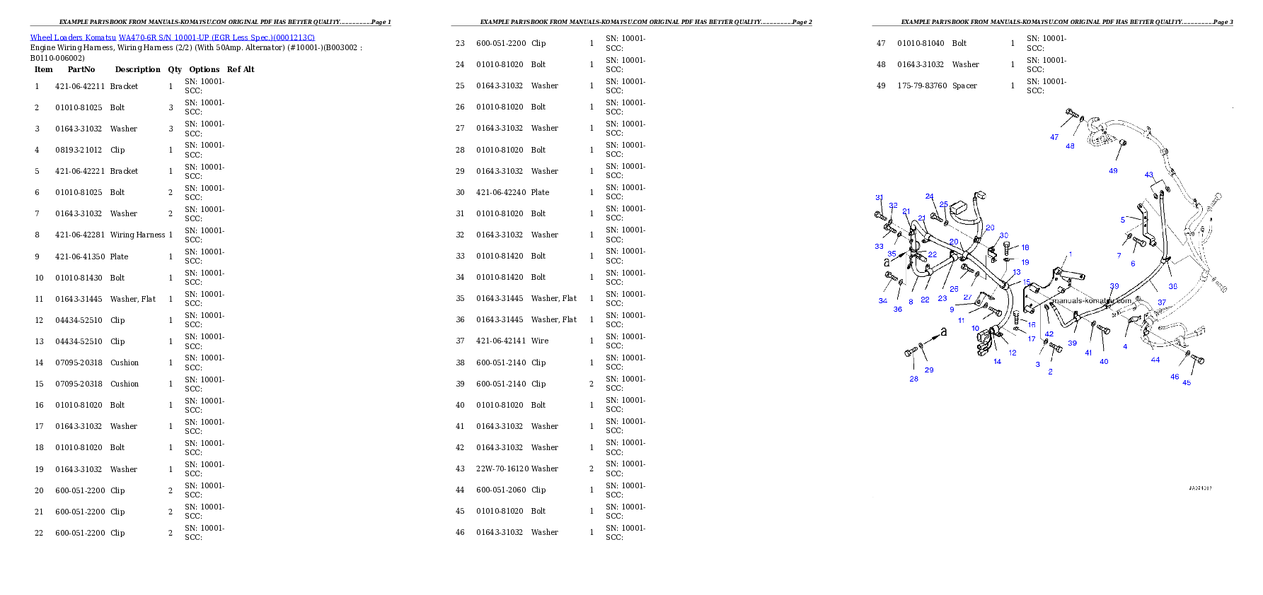 Protected: WA470-6R S/N 10001-UP (EGR Less Spec.) Partsbook