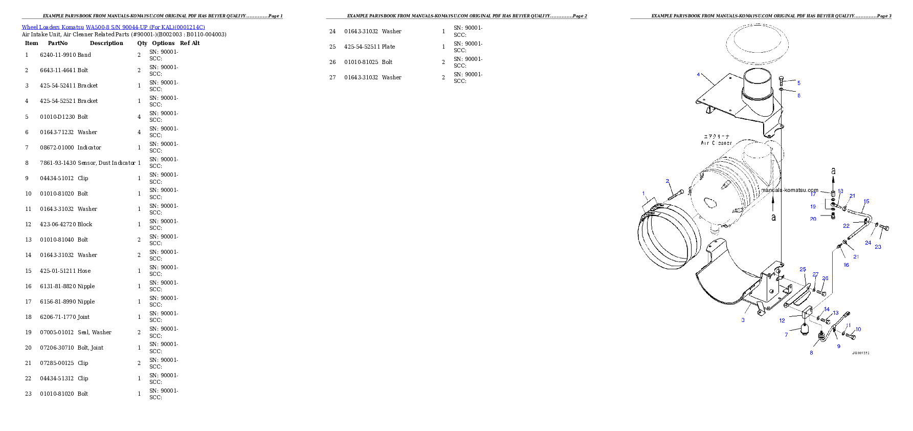 Protected: WA500-8 S/N 90044-UP (For KAL) Partsbook