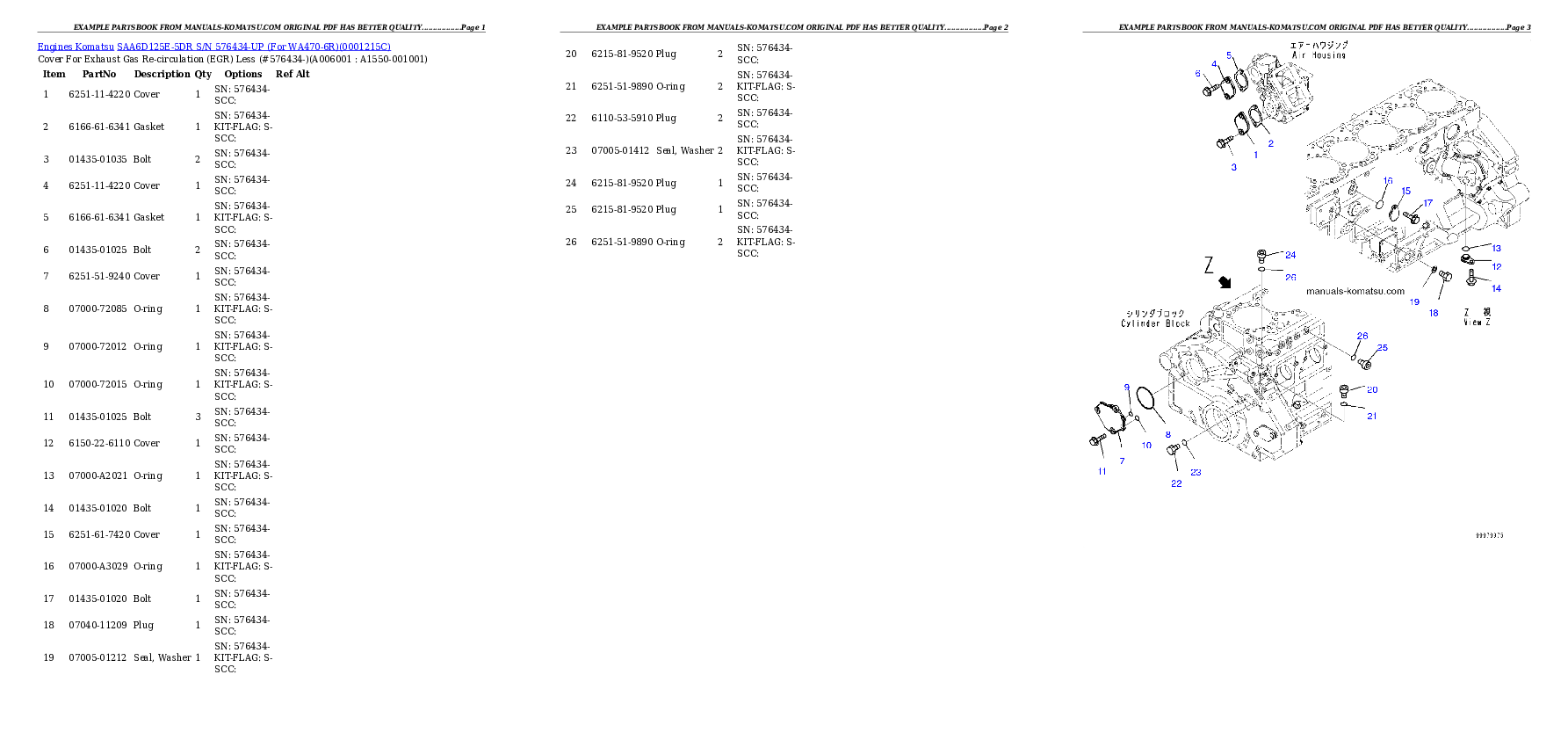 Protected: SAA6D125E-5DR S/N 576434-UP (For WA470-6R) Partsbook