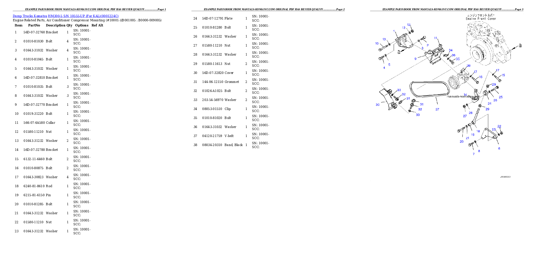 Protected: HM300-5 S/N 10555-UP (For KAL) Partsbook