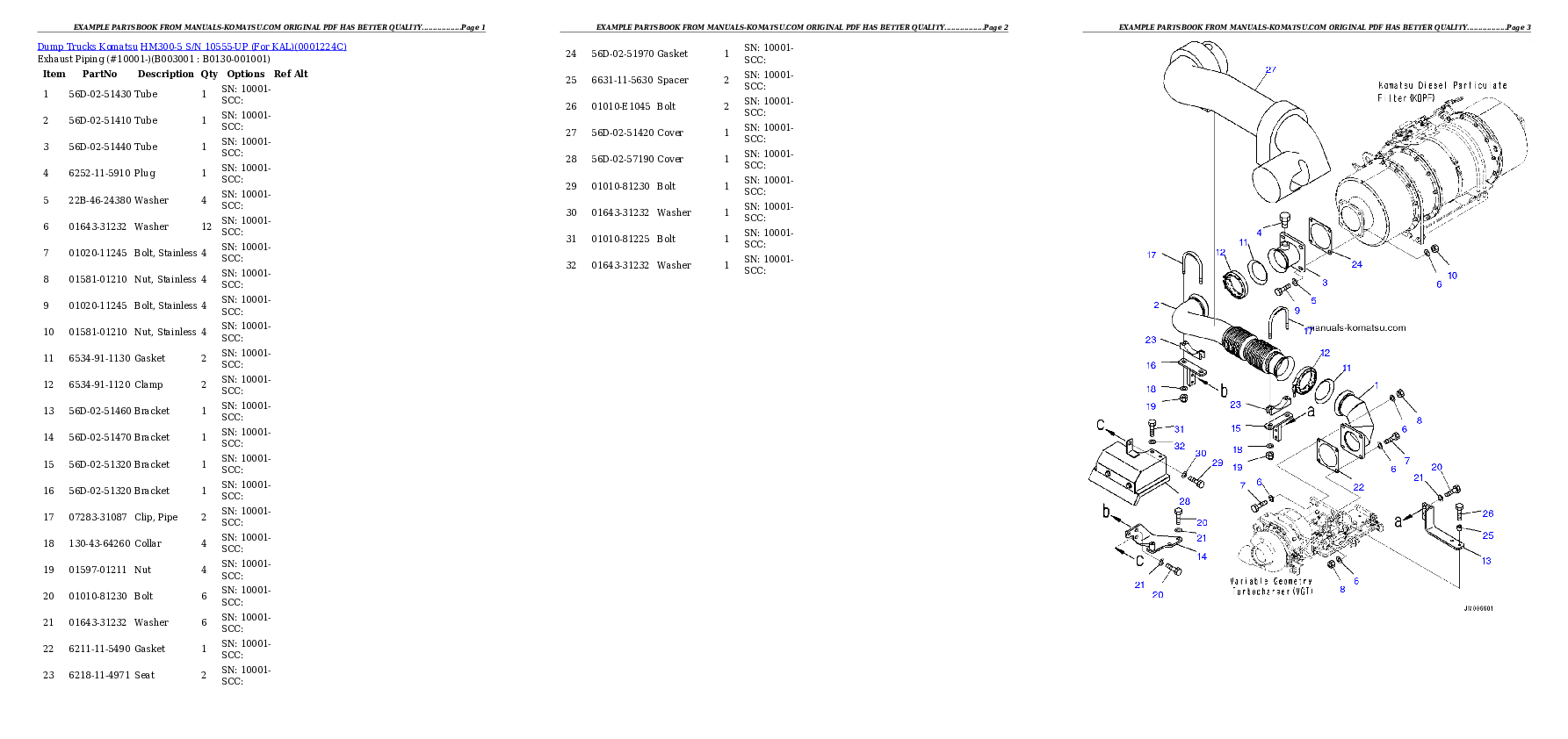 Protected: HM300-5 S/N 10555-UP (For KAL) Partsbook