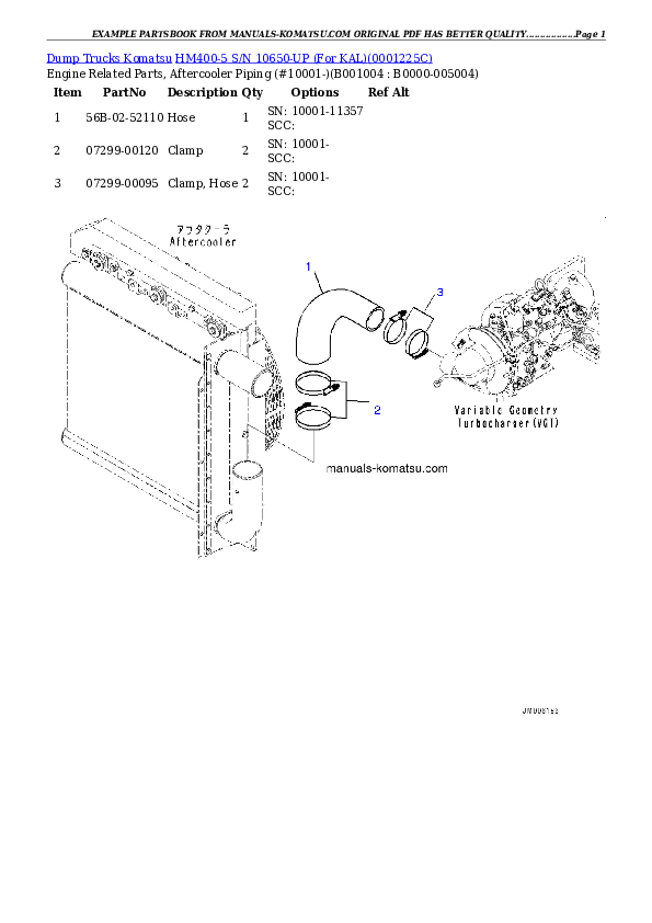 Protected: HM400-5 S/N 10650-UP (For KAL) Partsbook