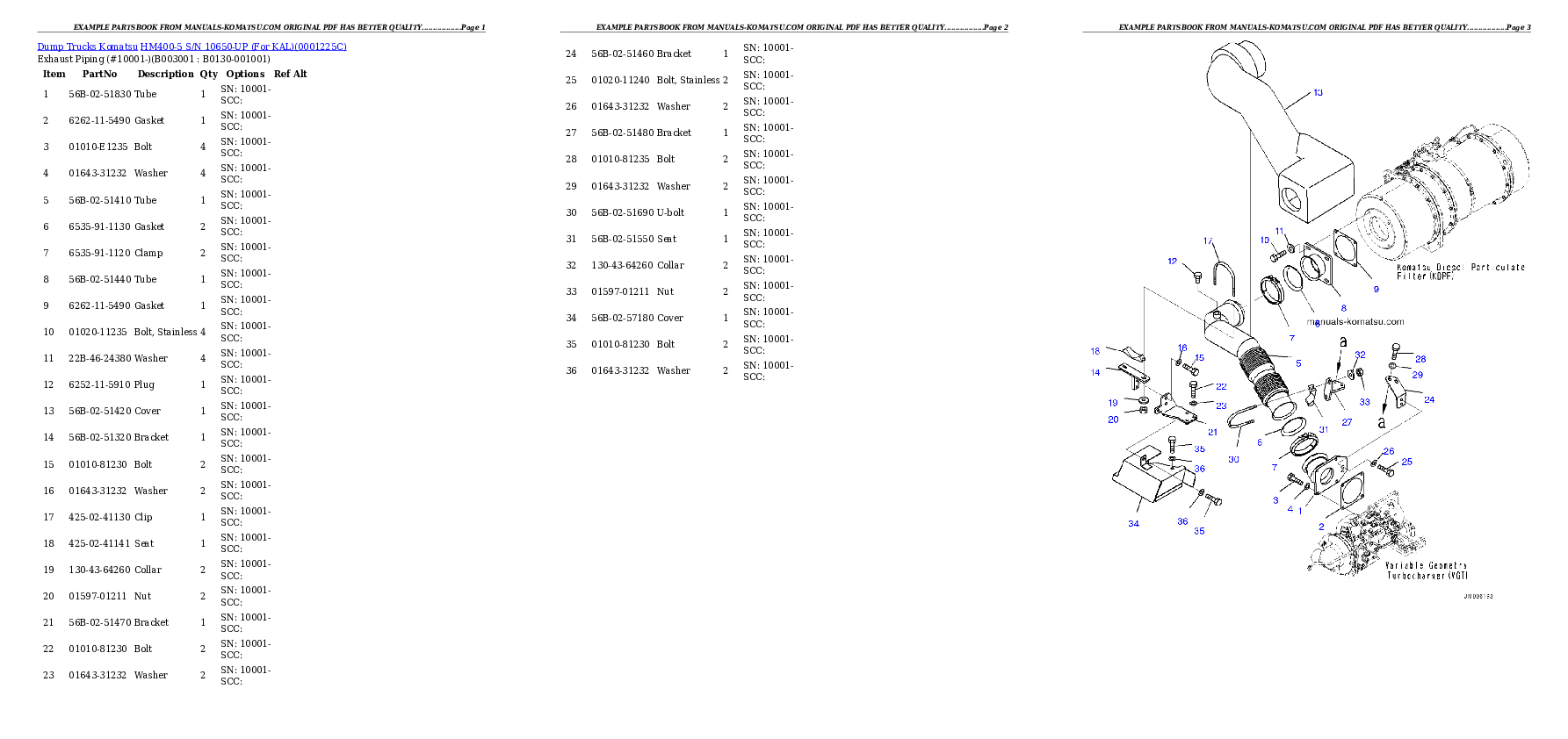 Protected: HM400-5 S/N 10650-UP (For KAL) Partsbook