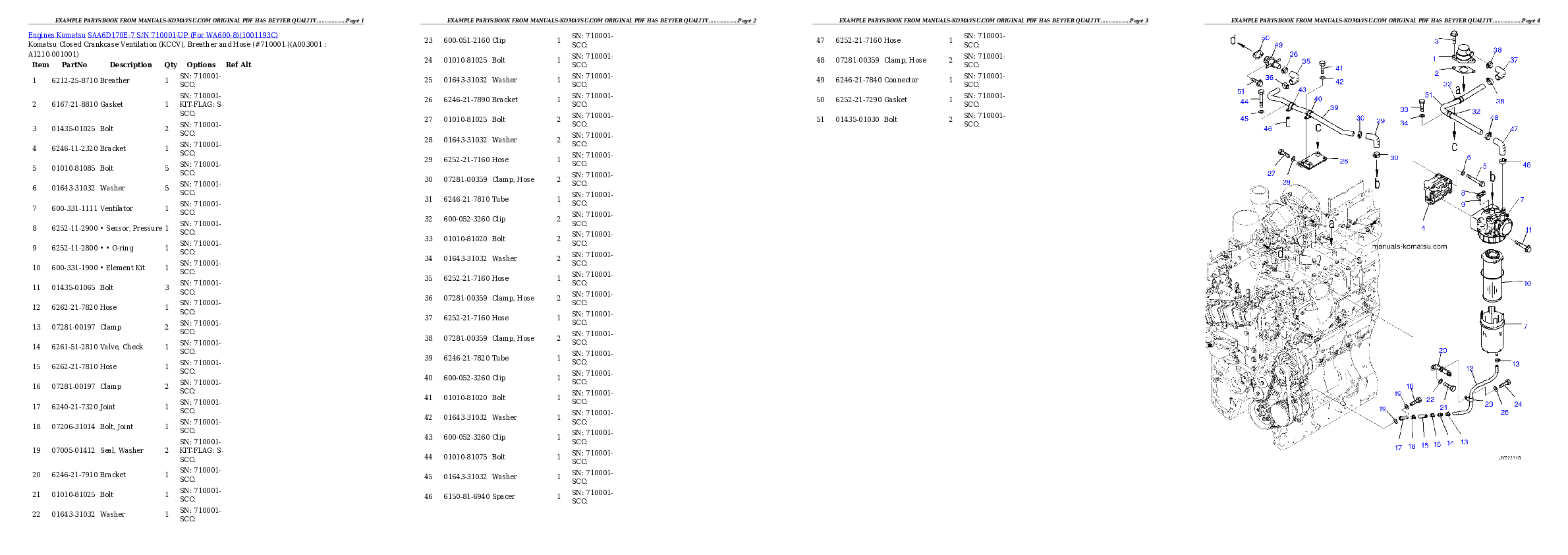 Protected: SAA6D170E-7 S/N 710001-UP (For WA600-8) Partsbook