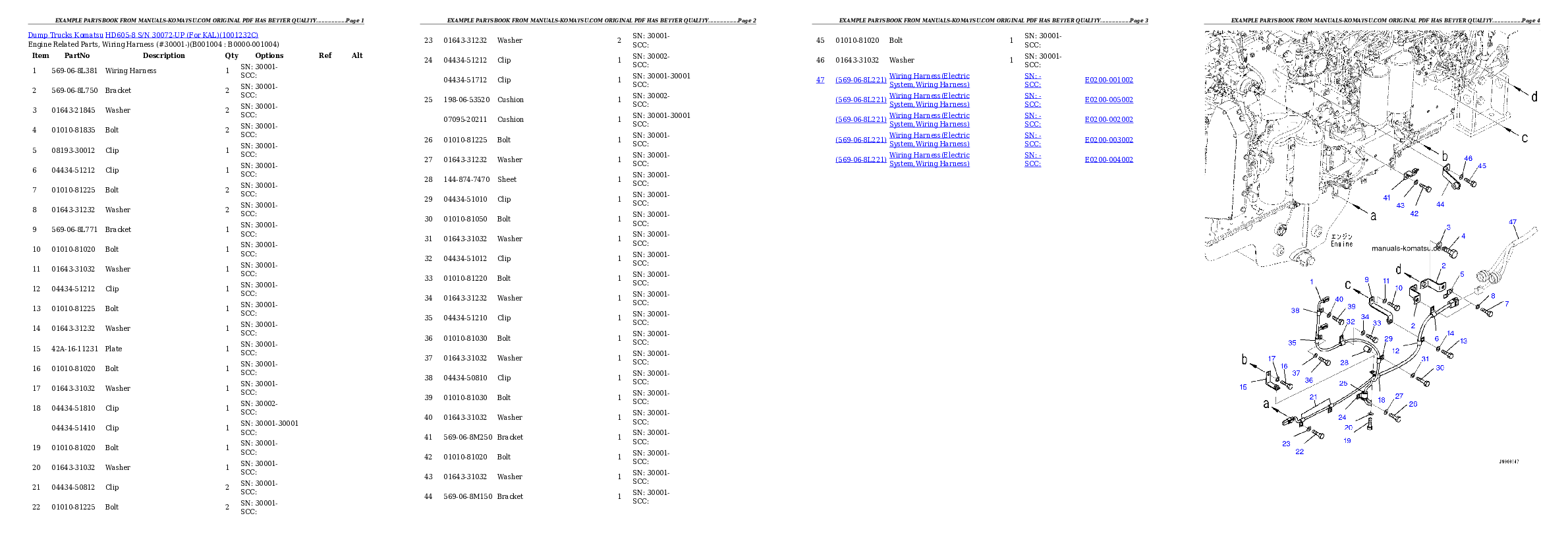 Protected: HD605-8 S/N 30072-UP (For KAL) Partsbook