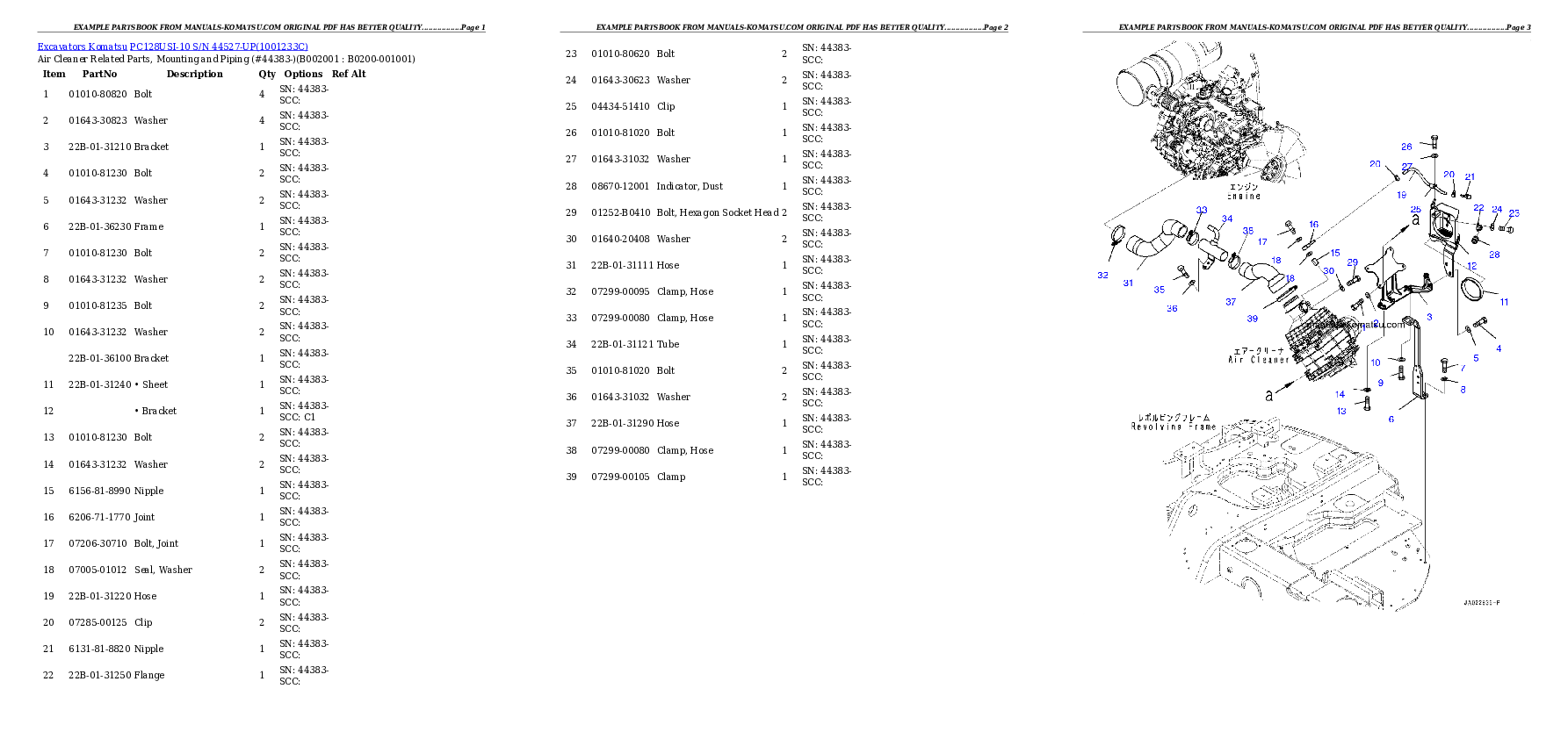 Protected: PC128USI-10 S/N 44527-UP Partsbook