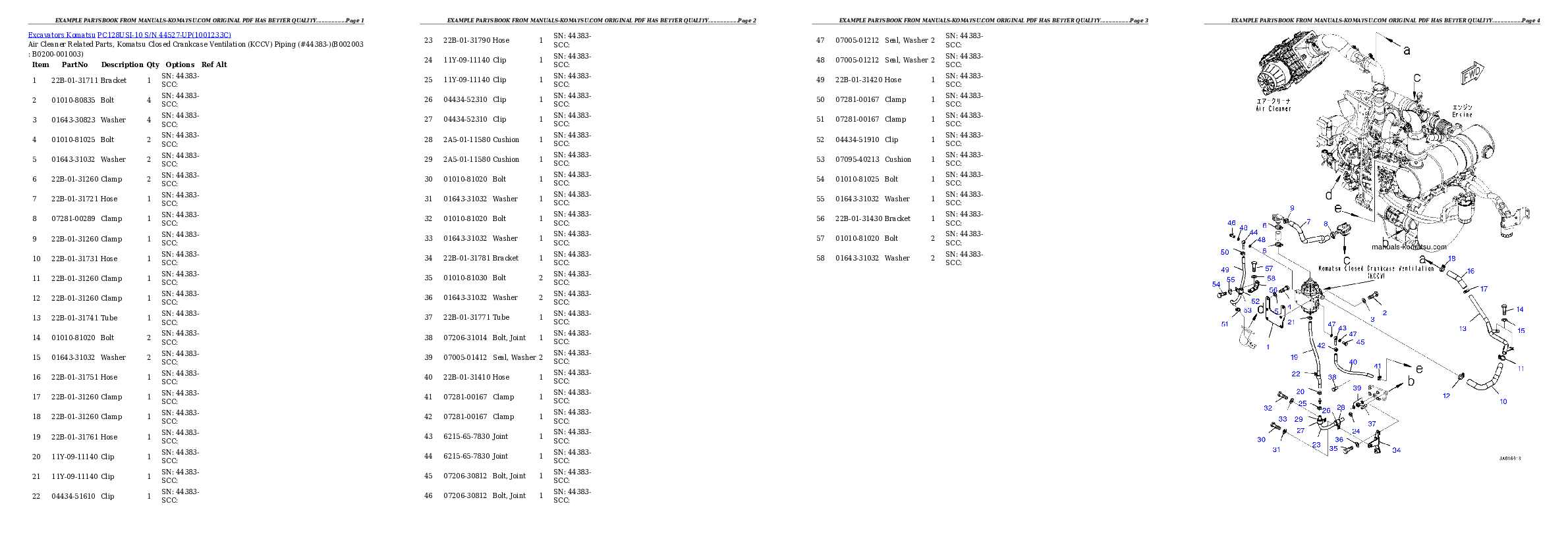 Protected: PC128USI-10 S/N 44527-UP Partsbook