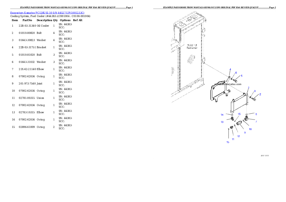 Protected: PC128USI-10 S/N 44527-UP Partsbook