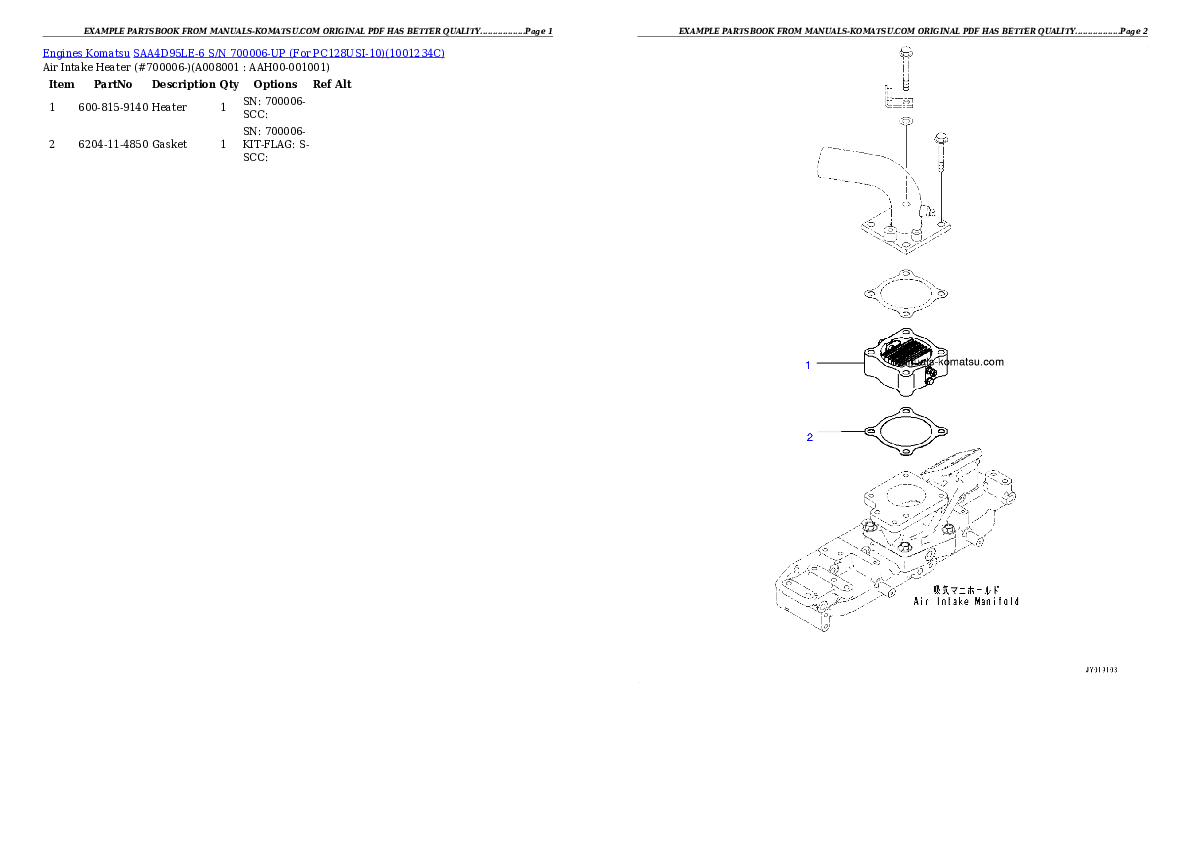 Protected: SAA4D95LE-6 S/N 700006-UP (For PC128USI-10) Partsbook