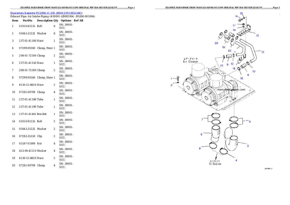 Protected: PC2000-11 S/N 30001-UP Partsbook