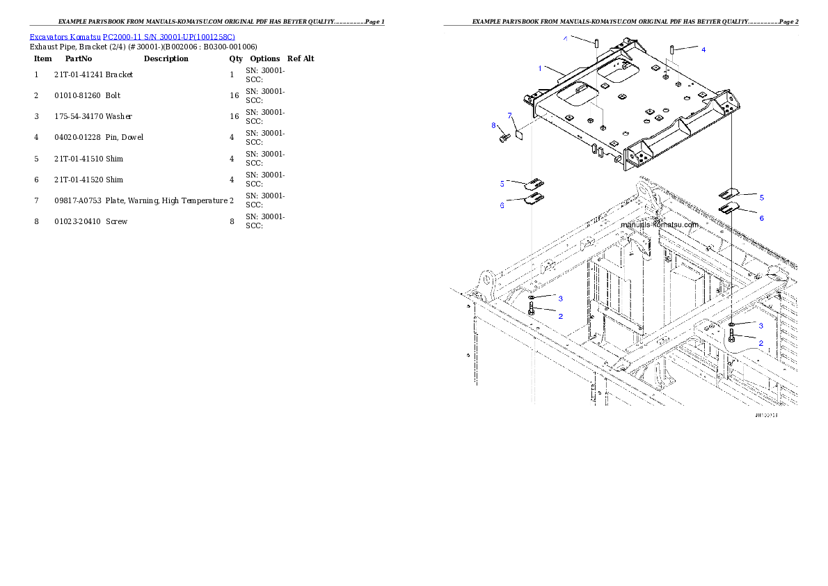 Protected: PC2000-11 S/N 30001-UP Partsbook