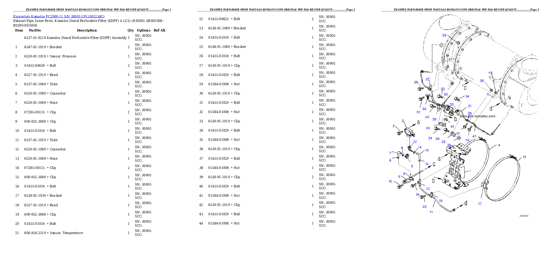 Protected: PC2000-11 S/N 30001-UP Partsbook