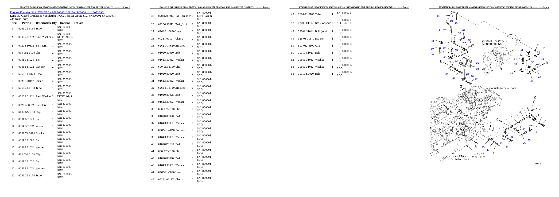 Protected: SAA12V140E-7A S/N 800001-UP (For PC2000-11) Partsbook