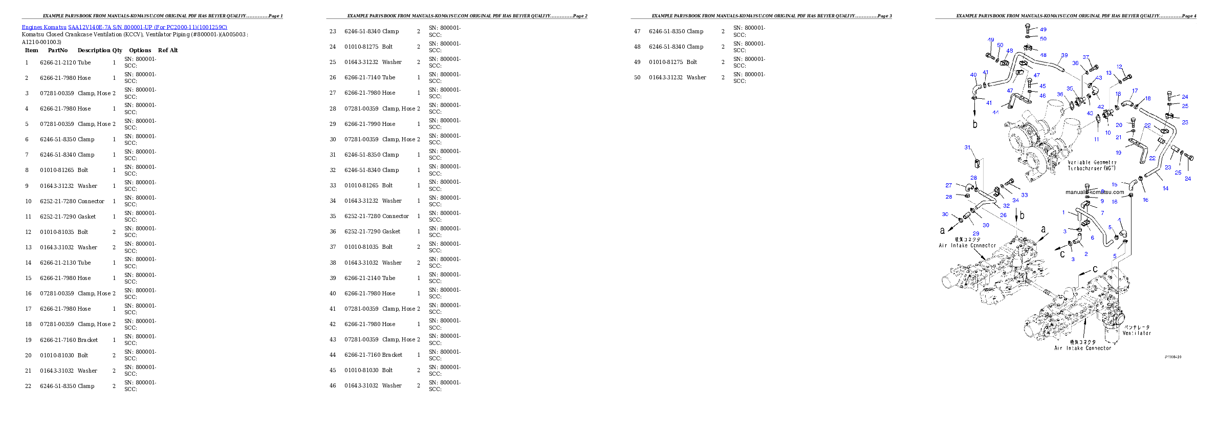 Protected: SAA12V140E-7A S/N 800001-UP (For PC2000-11) Partsbook