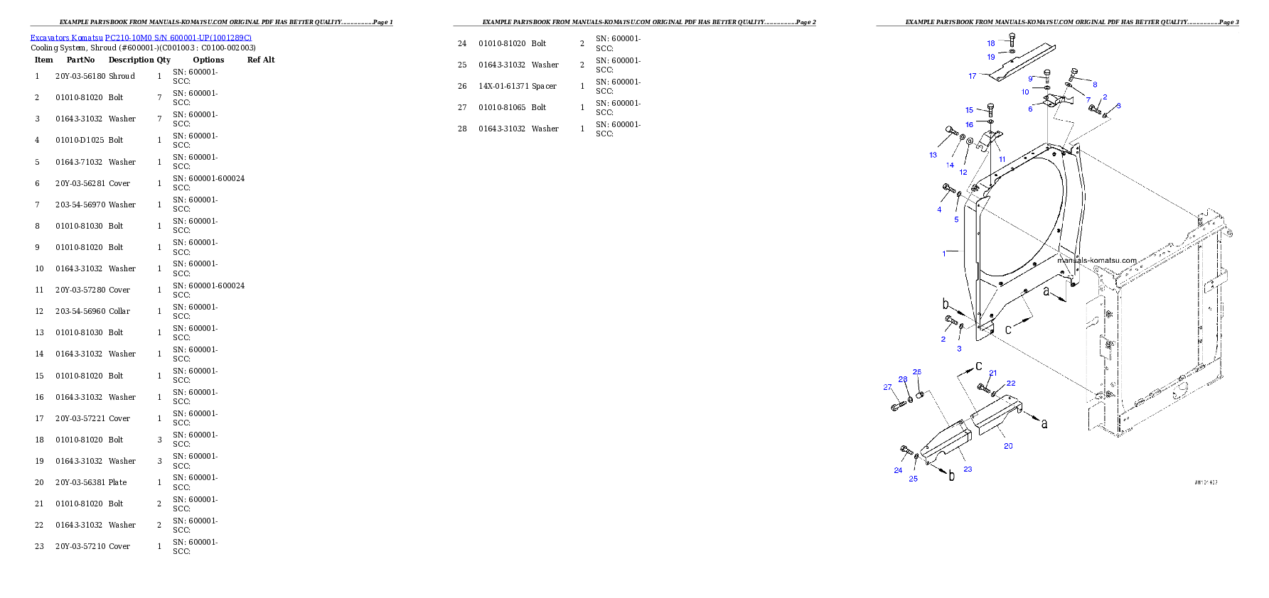 Protected: PC210-10M0 S/N 600001-UP Partsbook