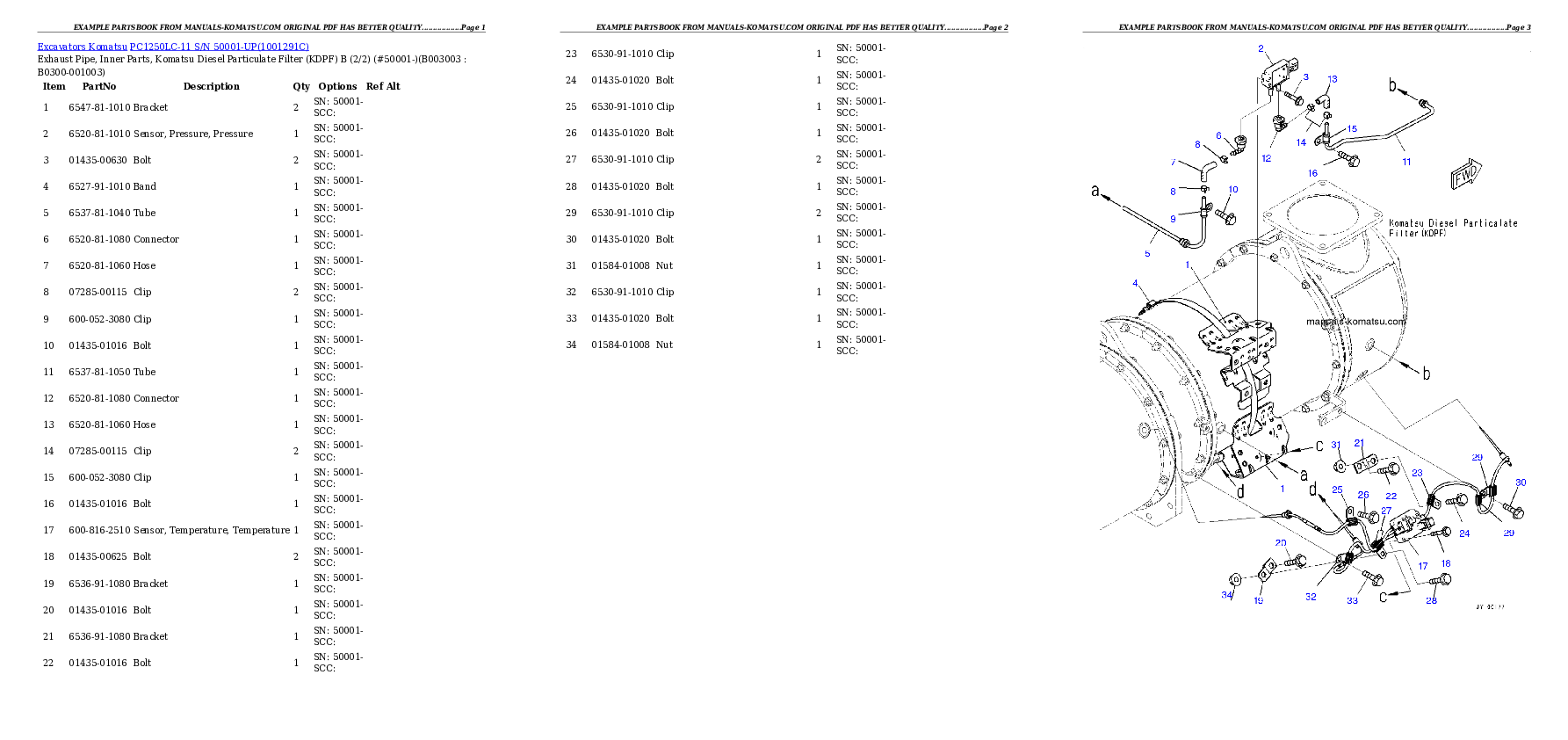 Protected: PC1250LC-11 S/N 50001-UP Partsbook