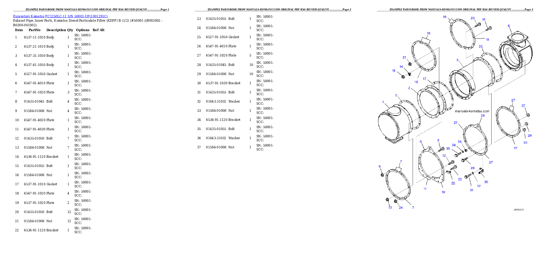 Protected: PC1250LC-11 S/N 50001-UP Partsbook