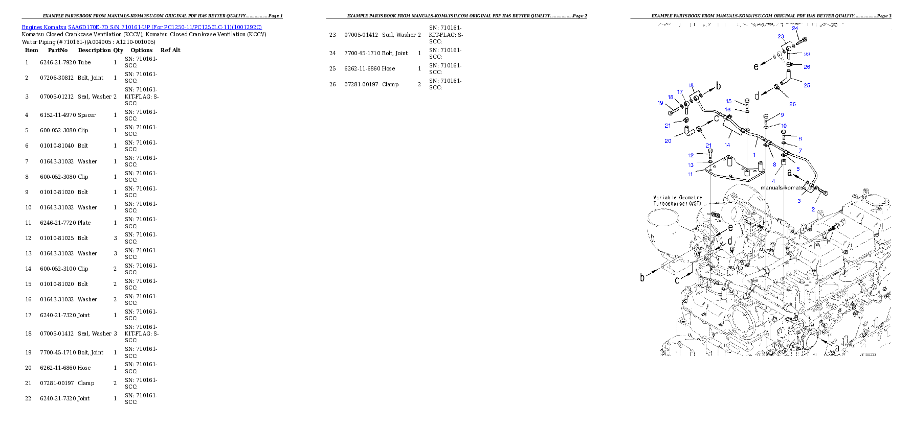 Protected: SAA6D170E-7D S/N 710161-UP (For PC1250-11/PC1250LC-11) Partsbook
