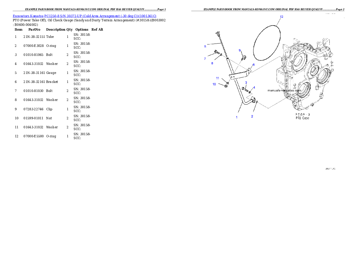 Protected: PC1250-8 S/N 30372-UP (Cold Area Arrangement (-30 deg C)) Partsbook