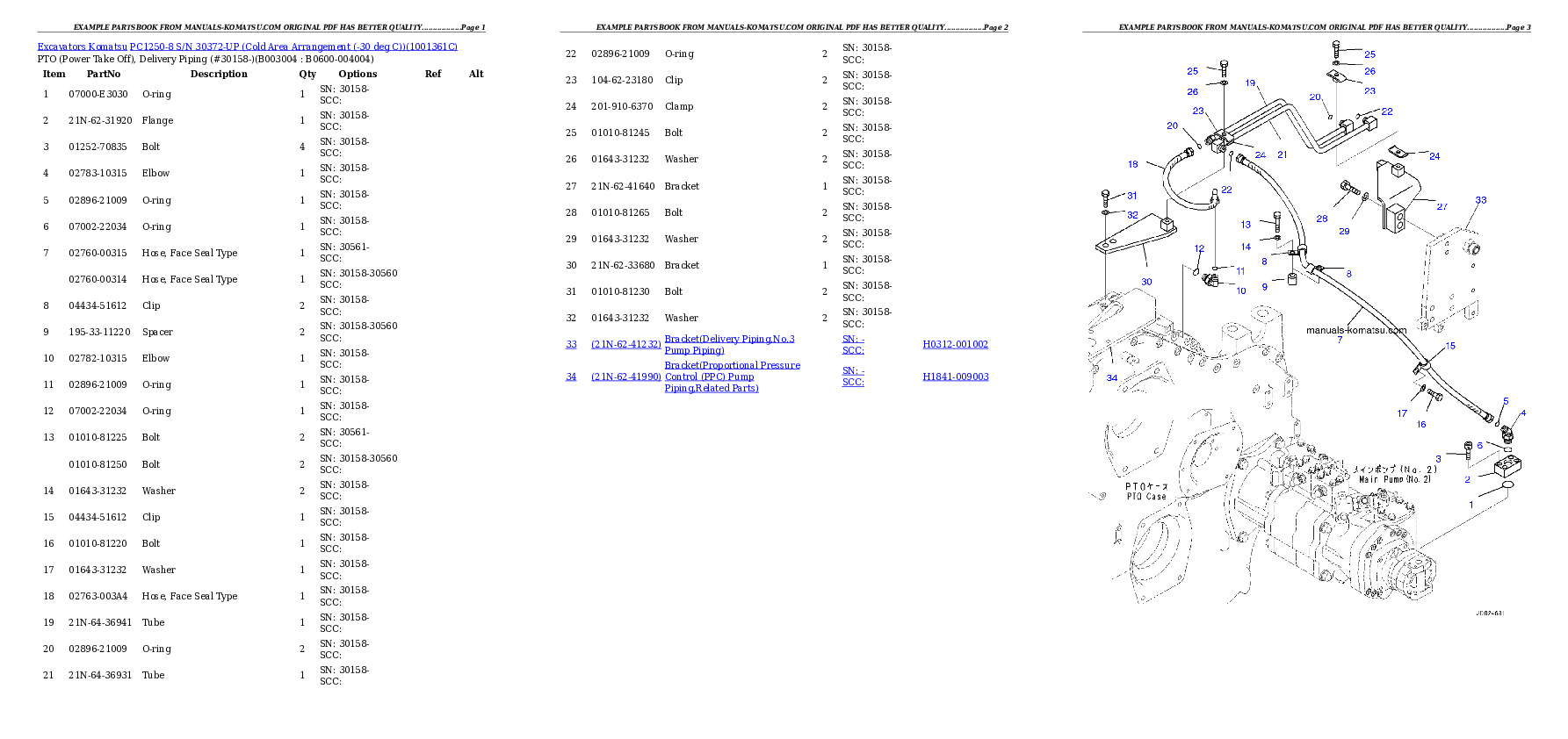 Protected: PC1250-8 S/N 30372-UP (Cold Area Arrangement (-30 deg C)) Partsbook