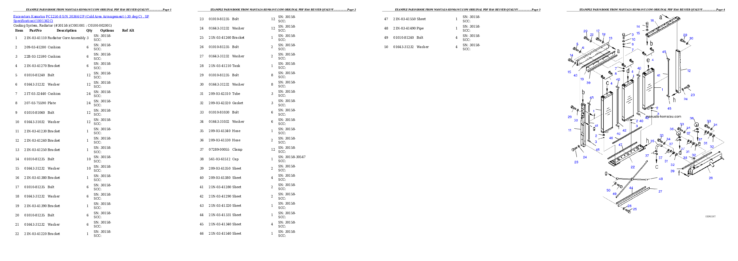 Protected: PC1250-8 S/N 30364-UP (Cold Area Arrangement (-30 deg C) , SP Specification) Partsbook