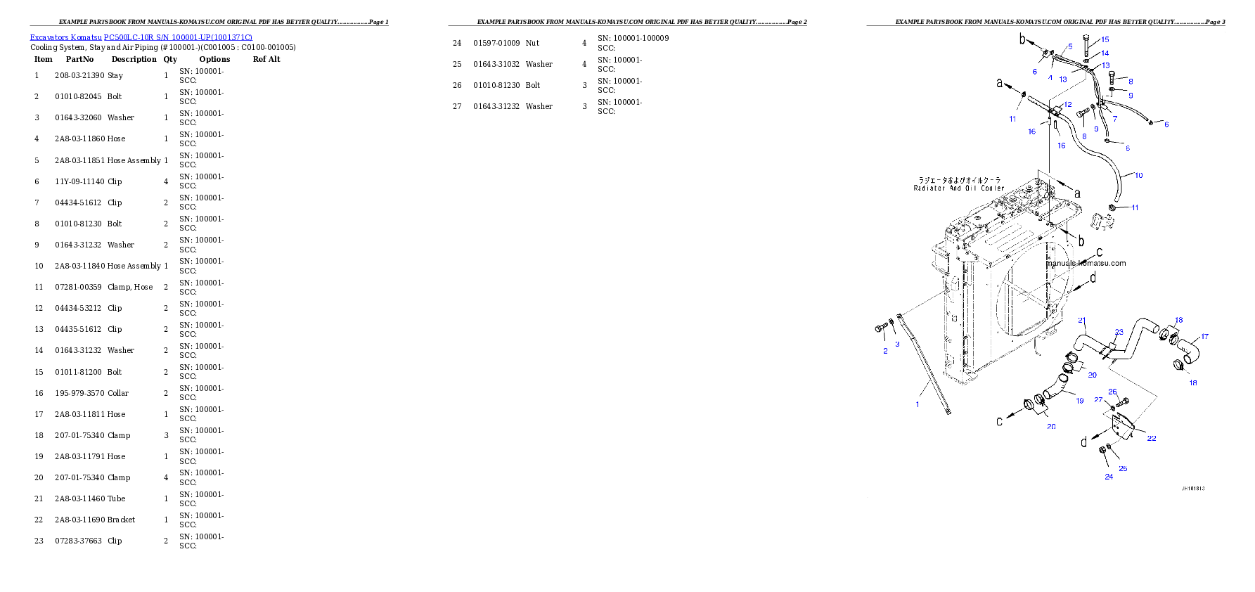 Protected: PC500LC-10R S/N 100001-UP Partsbook