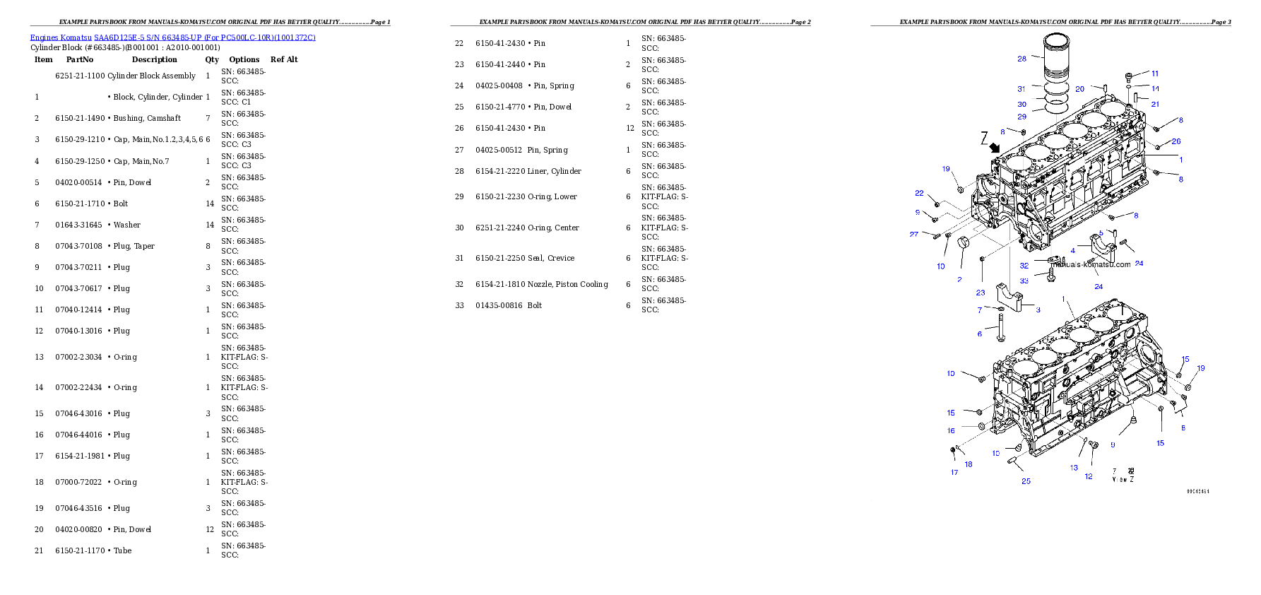 Protected: SAA6D125E-5 S/N 663485-UP (For PC500LC-10R) Partsbook