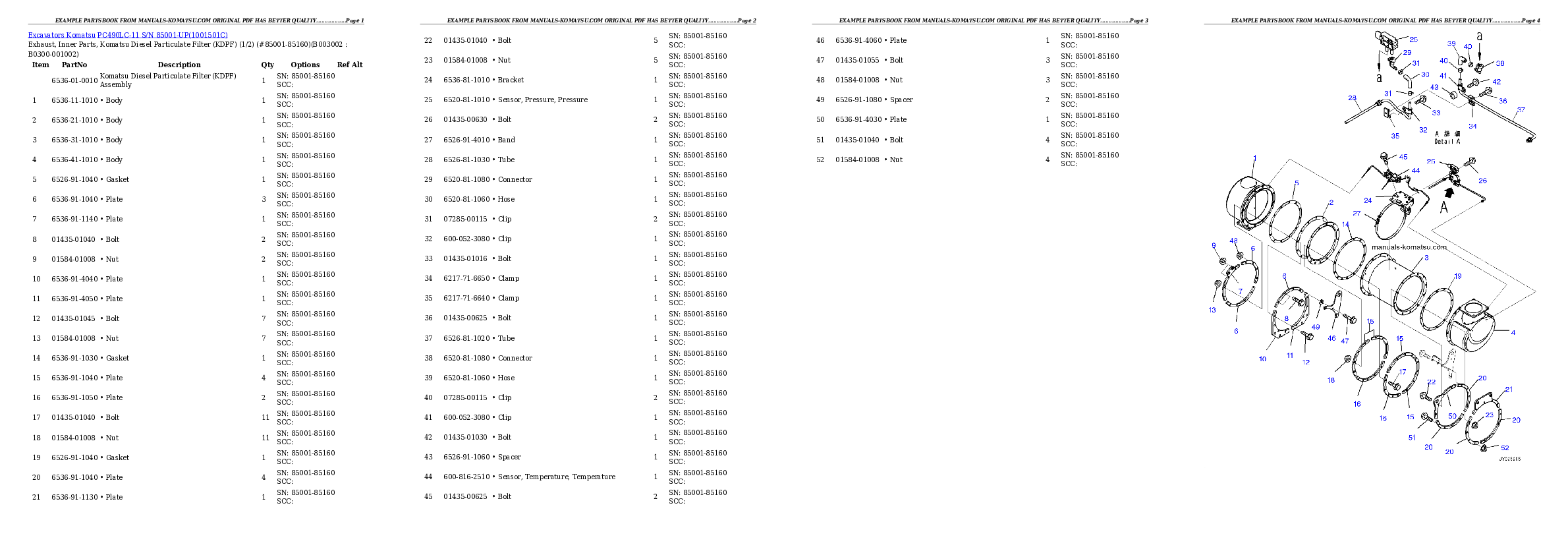 Protected: PC490LC-11 S/N 85001-UP (For North America) Partsbook