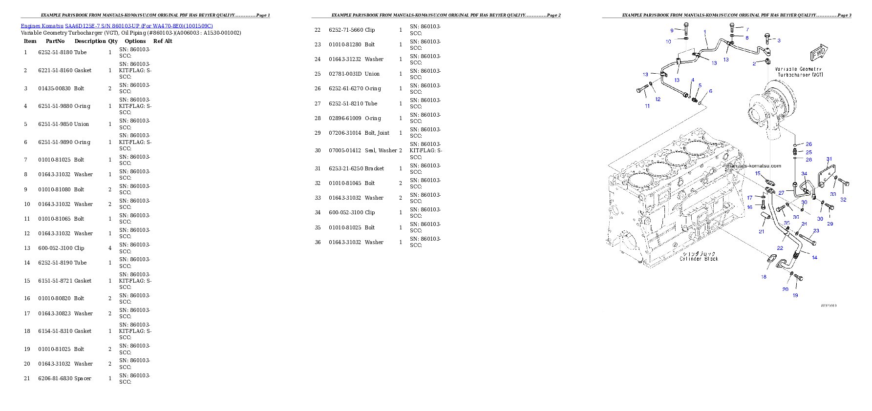 Protected: SAA6D125E-7 S/N 860103-UP (For WA470-8E0) Partsbook