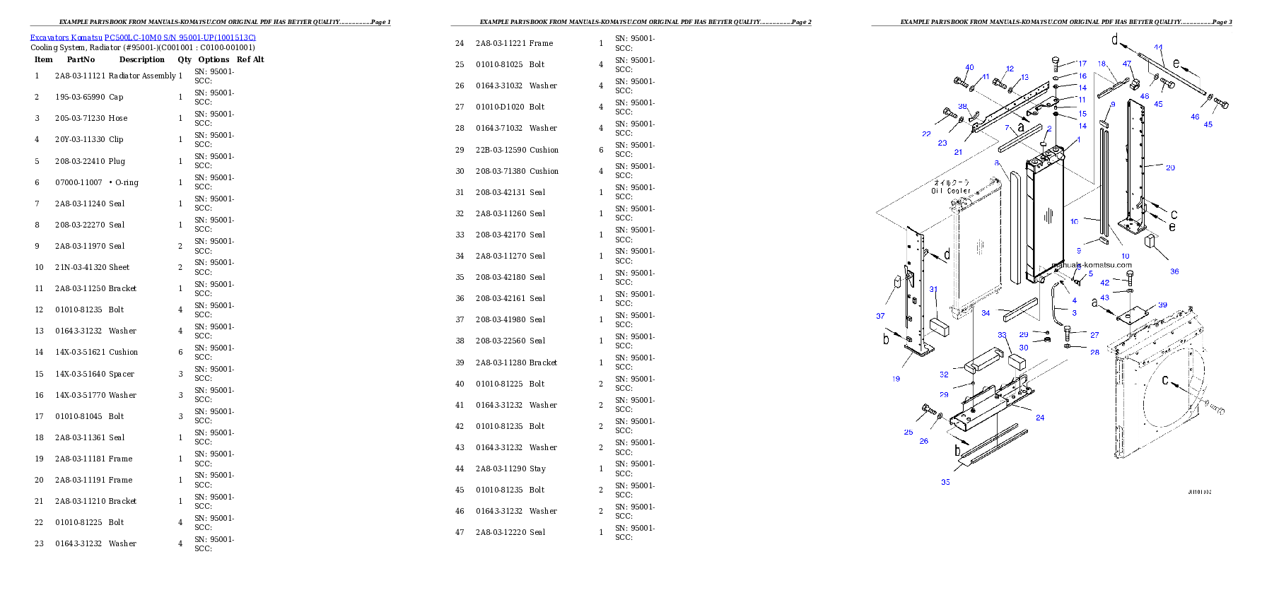 Protected: PC500LC-10M0 S/N 95001-UP Partsbook