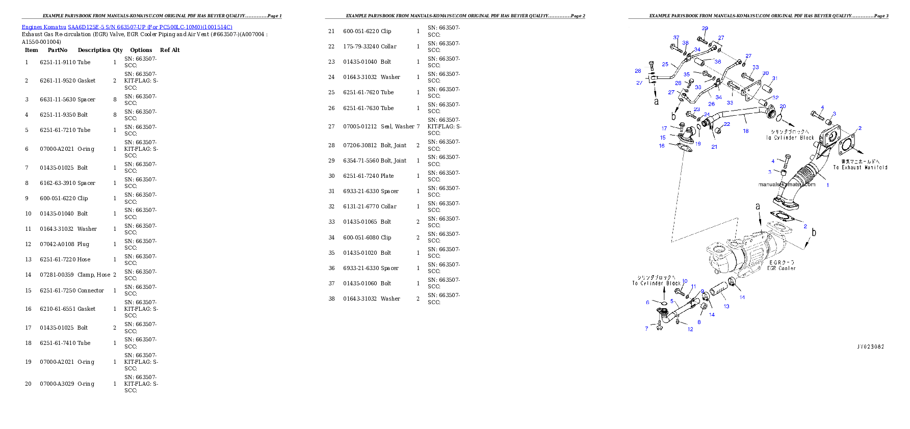 Protected: SAA6D125E-5 S/N 663507-UP (For PC500LC-10M0) Partsbook
