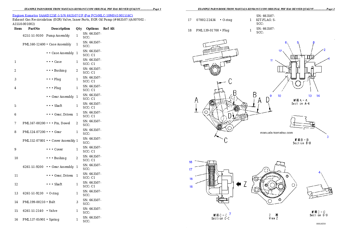 Protected: SAA6D125E-5 S/N 663507-UP (For PC500LC-10M0) Partsbook