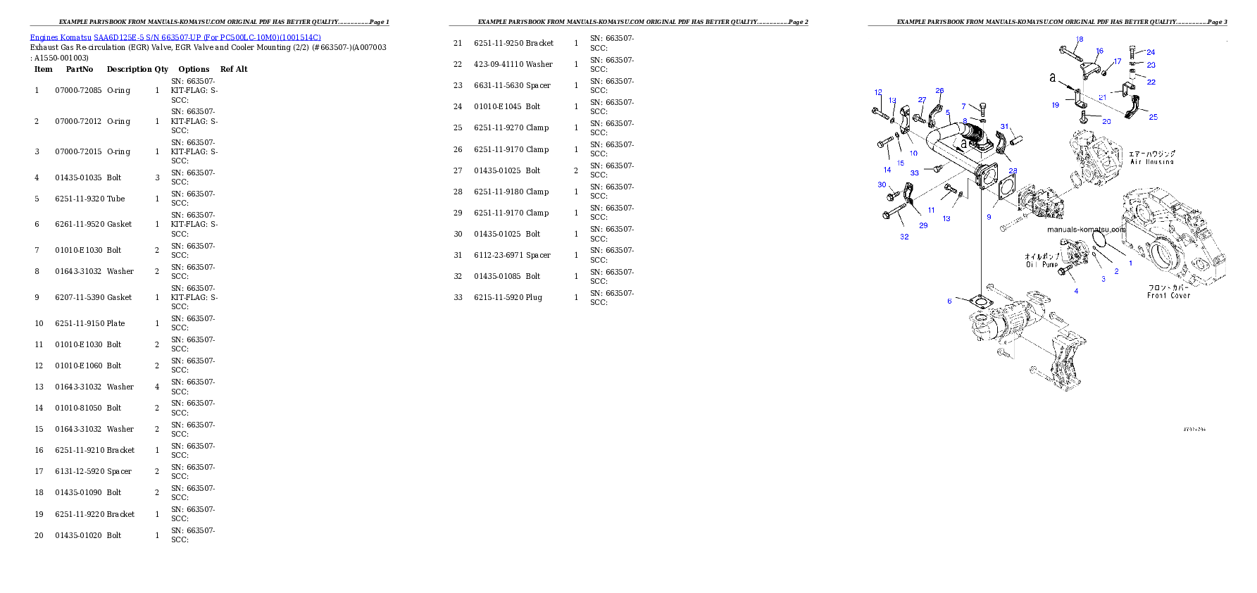 Protected: SAA6D125E-5 S/N 663507-UP (For PC500LC-10M0) Partsbook