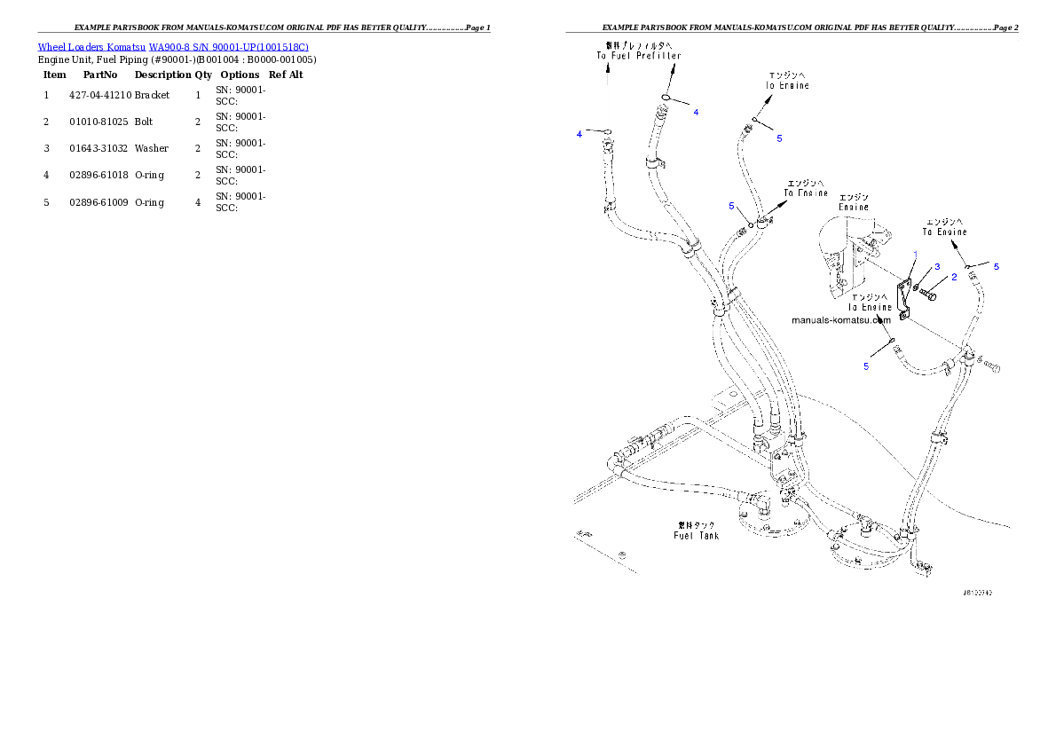 Protected: WA900-8 S/N 90001-UP Partsbook