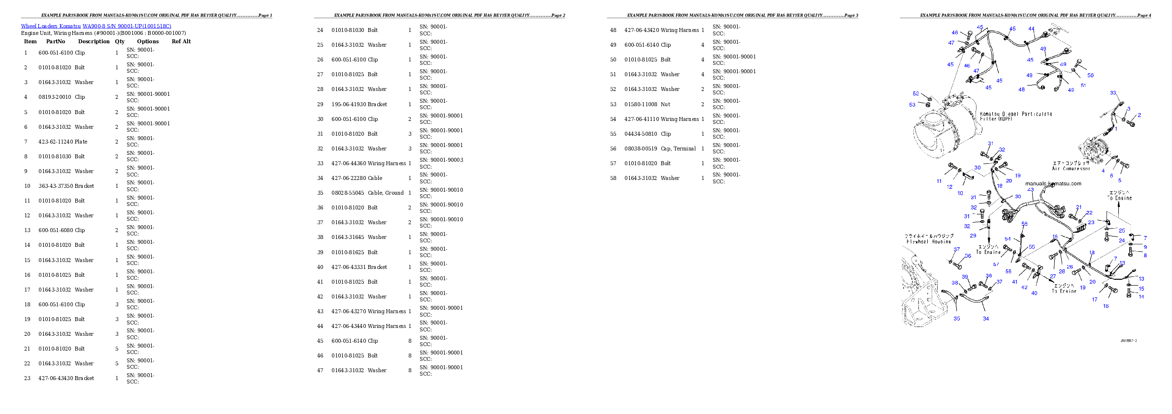 Protected: WA900-8 S/N 90001-UP Partsbook